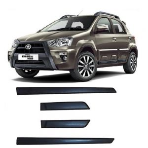 Side Door Beading Door Protector Accessories for Etios Cross Black